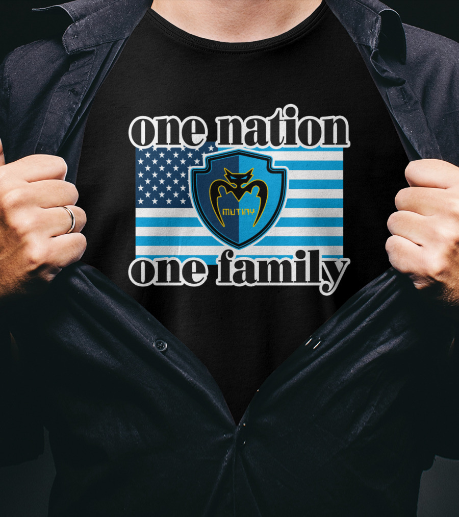One Nation One Family Tampa Bay Mutiny American Flag T-Shirt