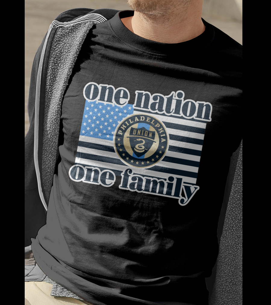 Philadelphia Union One Nation One Family Flag T-Shirt