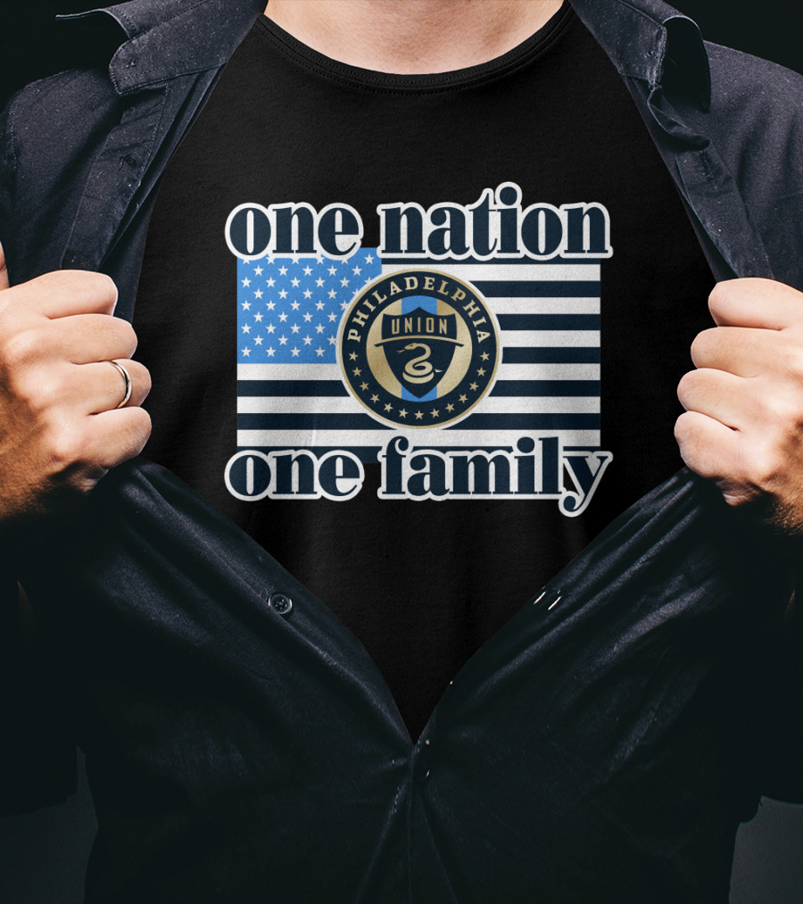 Philadelphia Union One Nation One Family Flag T-Shirt