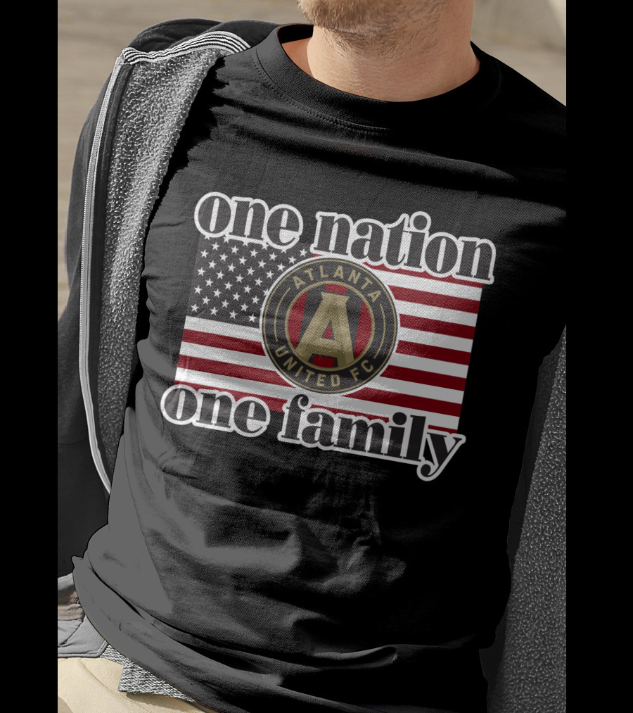 One Nation One Family Atlanta United Fc American Flag T-Shirt