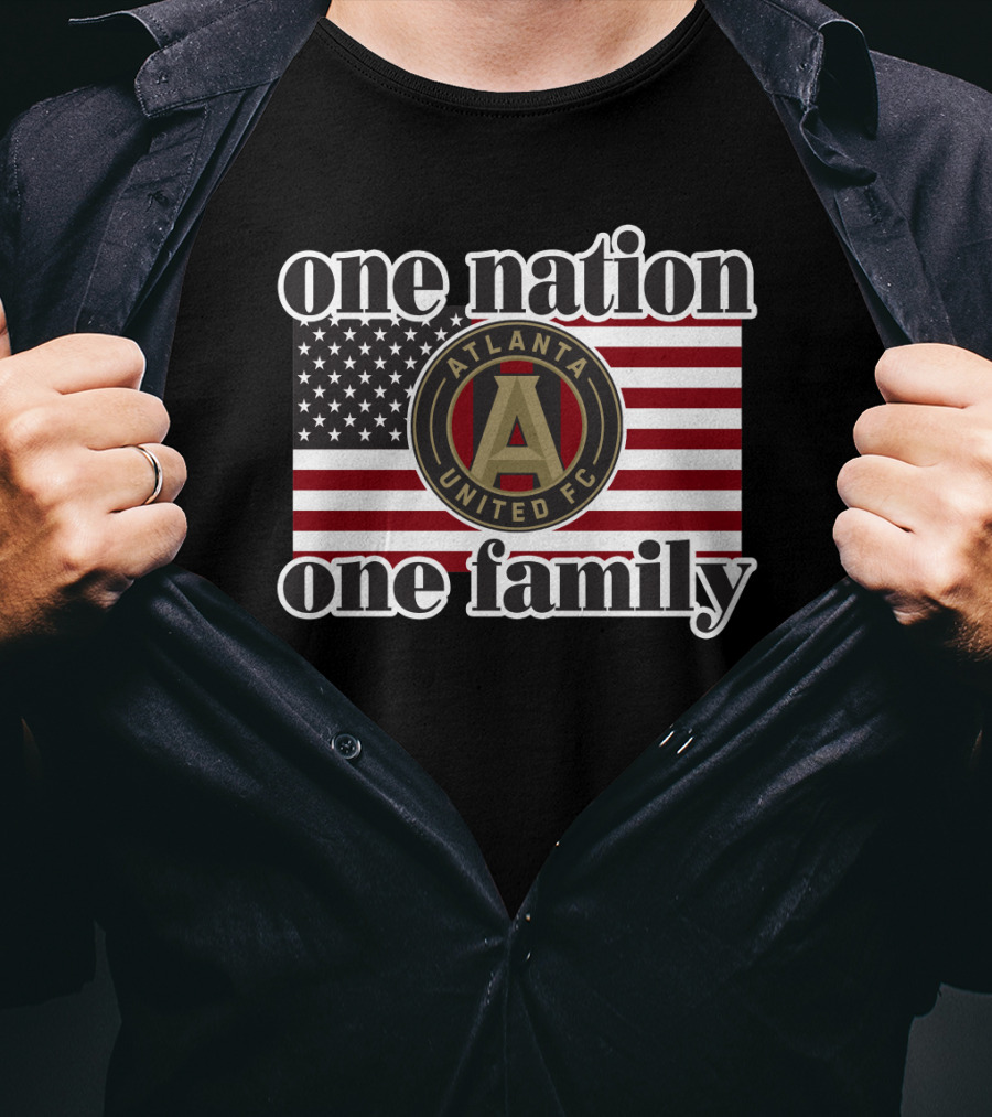 One Nation One Family Atlanta United Fc American Flag T-Shirt