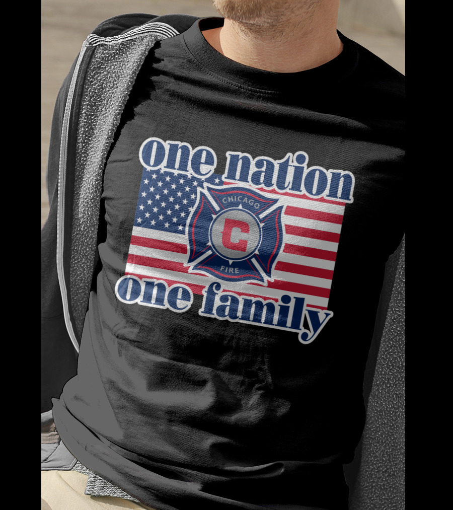 Chicago Fire One Nation One Family American Flag T-Shirt