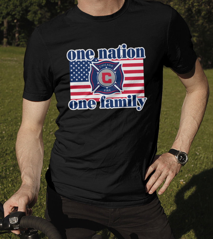 Chicago Fire One Nation One Family American Flag T-Shirt