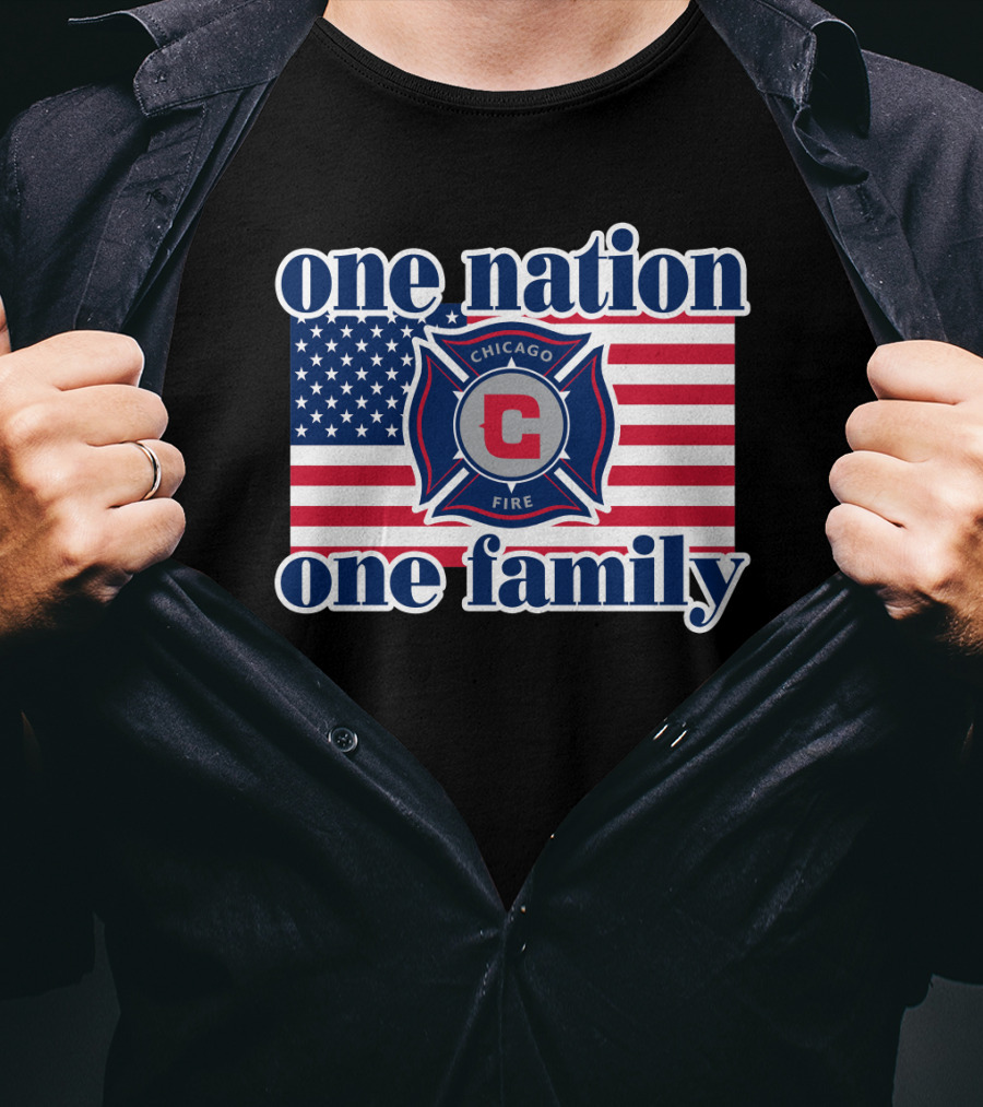 Chicago Fire One Nation One Family American Flag T-Shirt