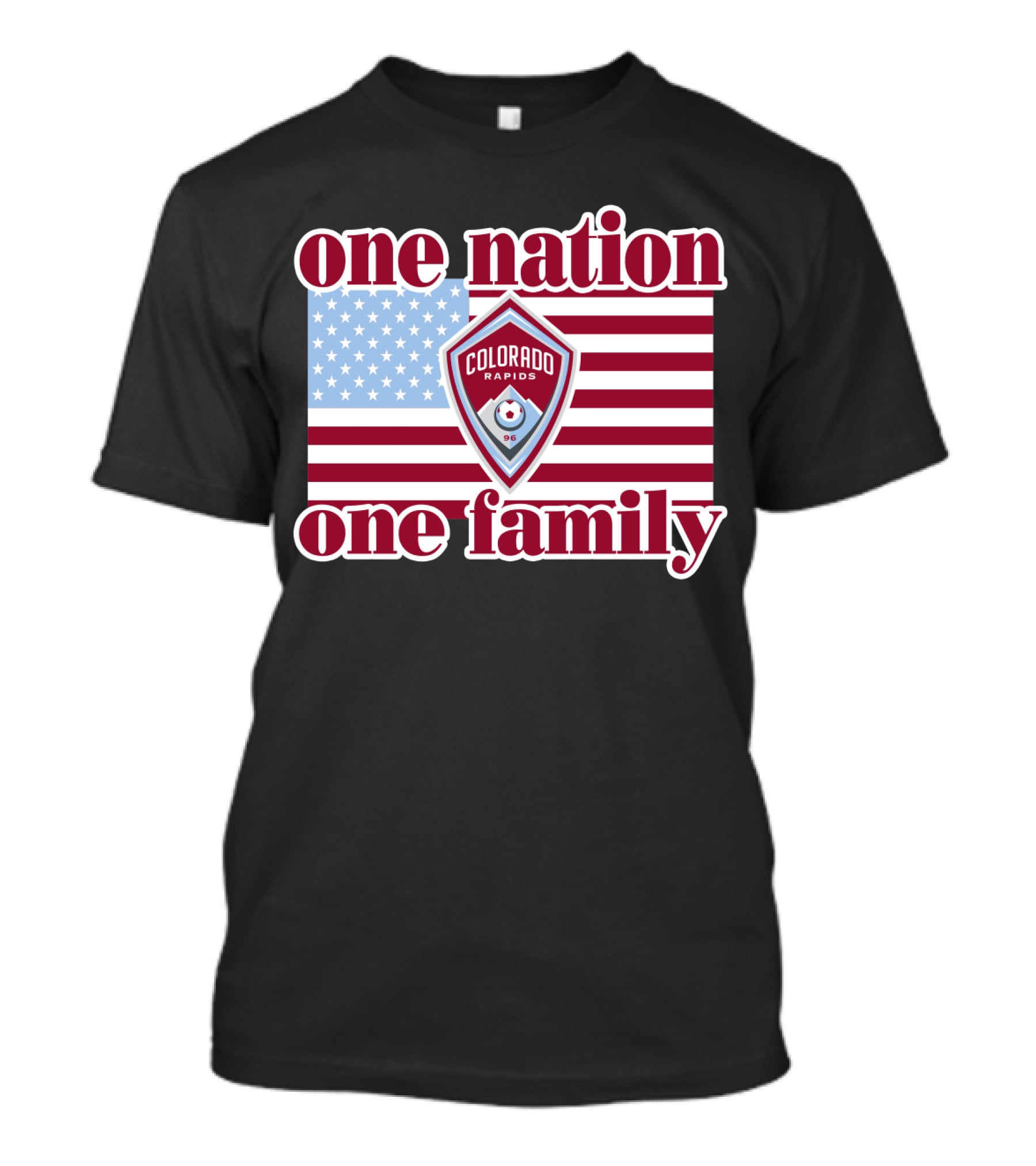 One Nation One Family Colorado Rapids American Flag T-Shirt