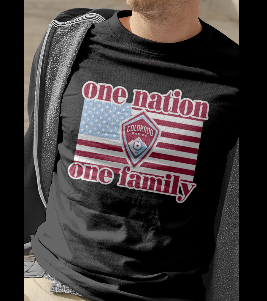 One Nation One Family Colorado Rapids American Flag T-Shirt