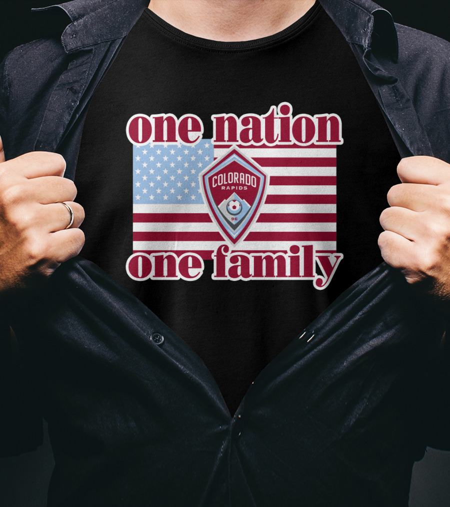 One Nation One Family Colorado Rapids American Flag T-Shirt