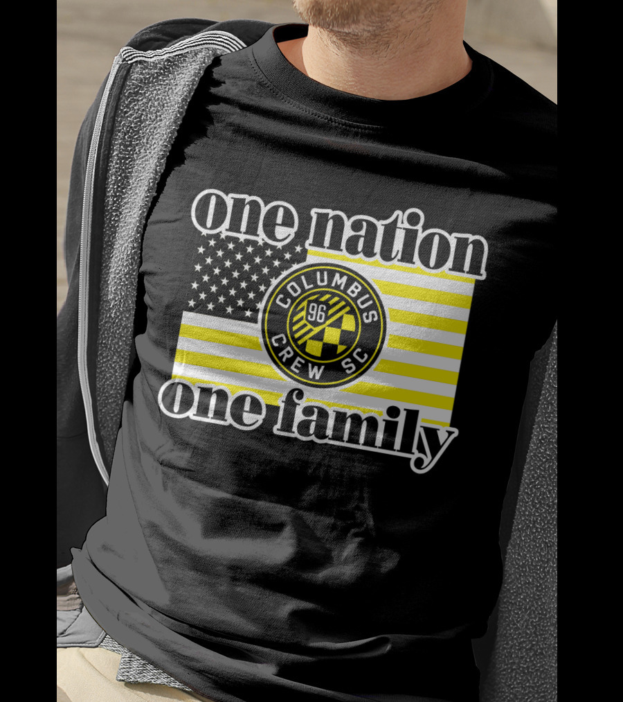 One Nation One Family Columbus Crew Sc 96 American Flag T-Shirt