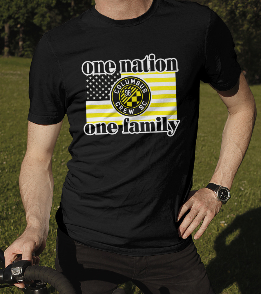 One Nation One Family Columbus Crew Sc 96 American Flag T-Shirt