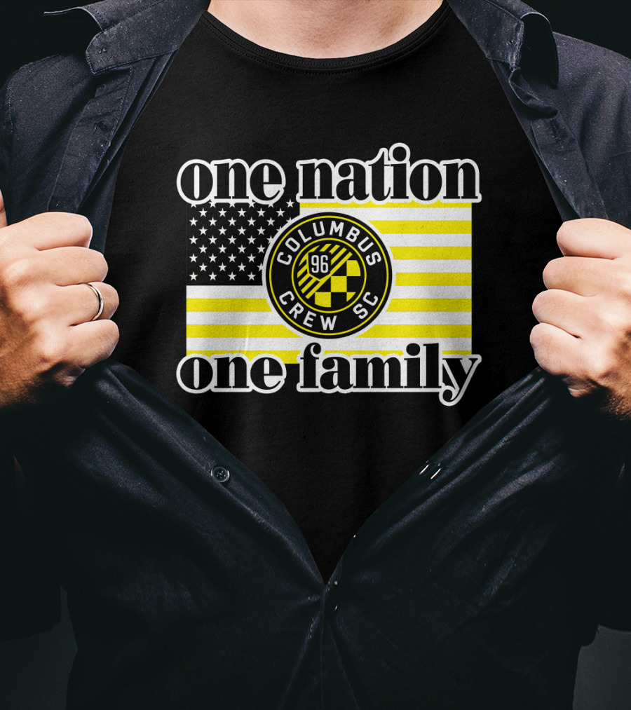 One Nation One Family Columbus Crew Sc 96 American Flag T-Shirt