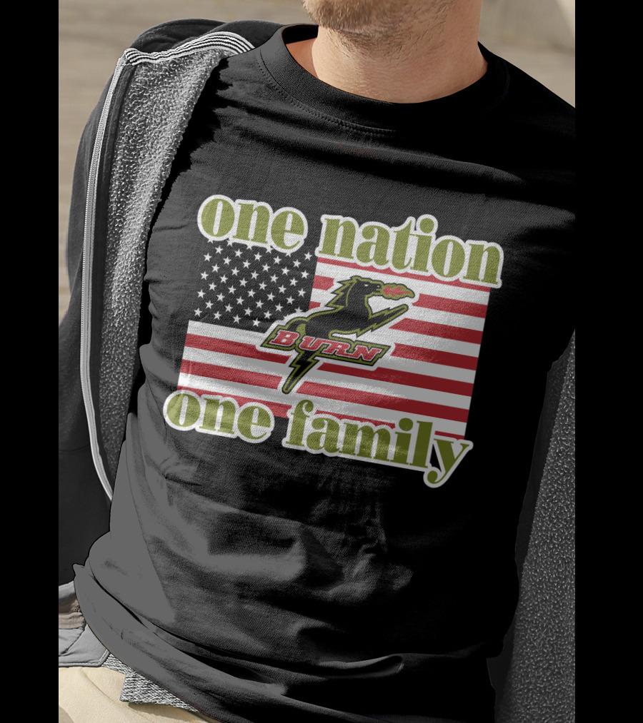One Nation One Family Dallas Burn Flag T-Shirt