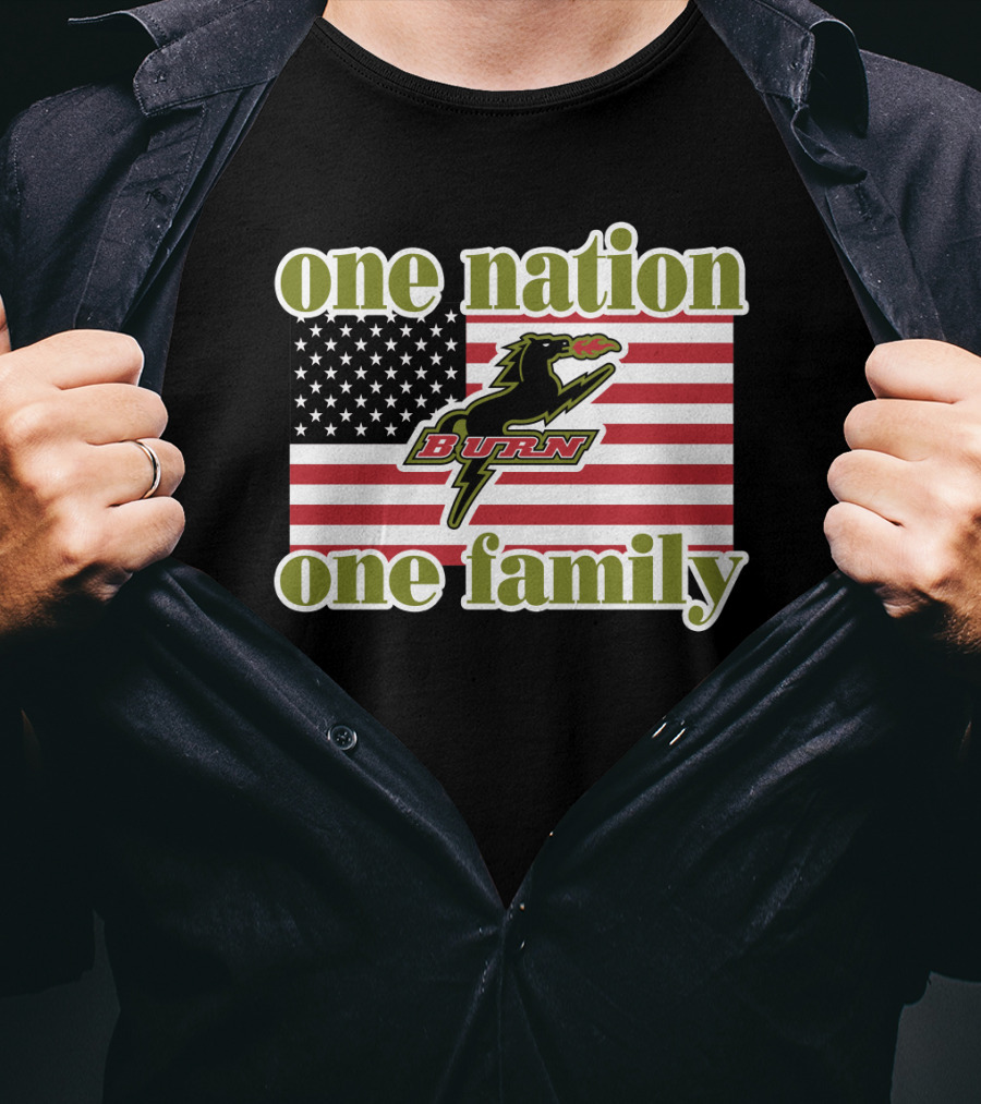 One Nation One Family Dallas Burn Flag T-Shirt