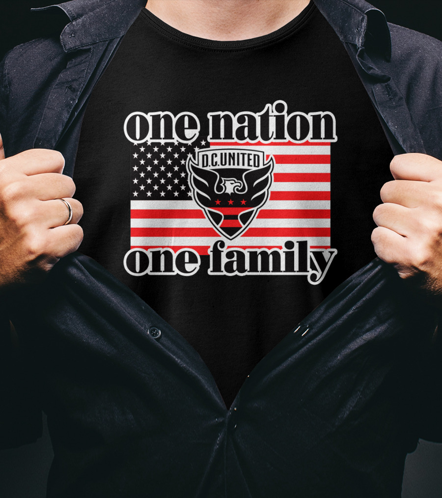 One Nation One Family Dc United American Flag T-Shirt