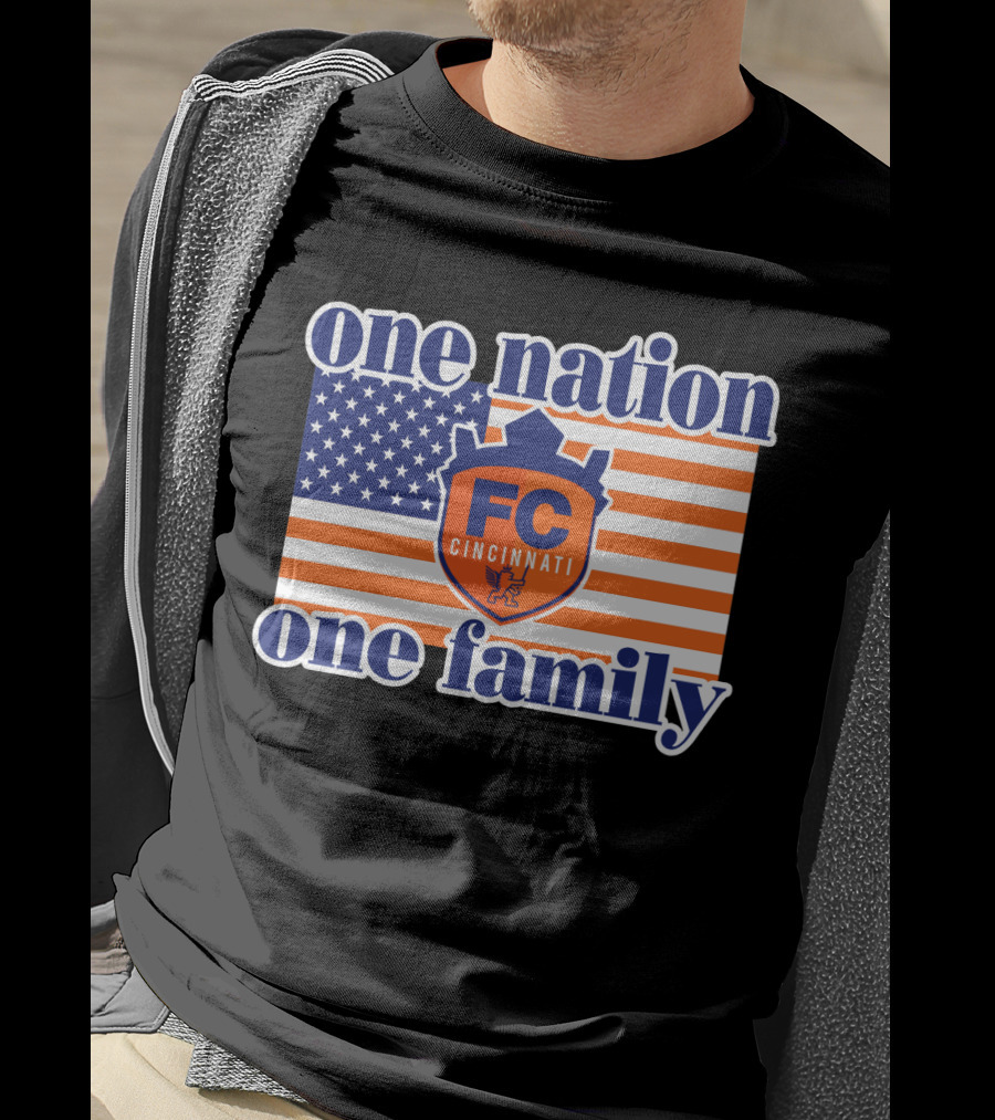 One Nation One Family Fc Cincinnati United States Flag T-Shirt