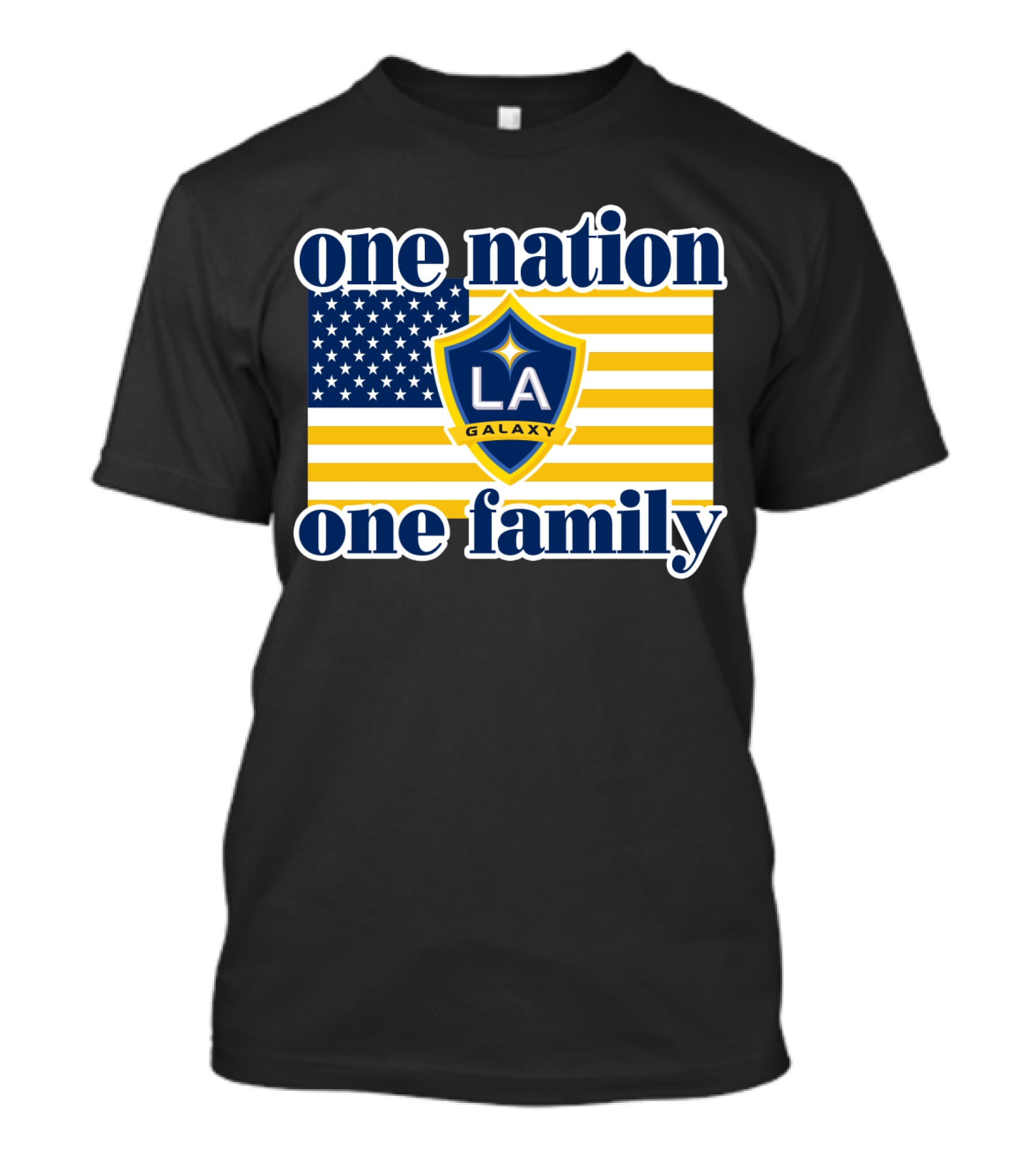 One Nation One Family La Galaxy American Flag T-Shirt