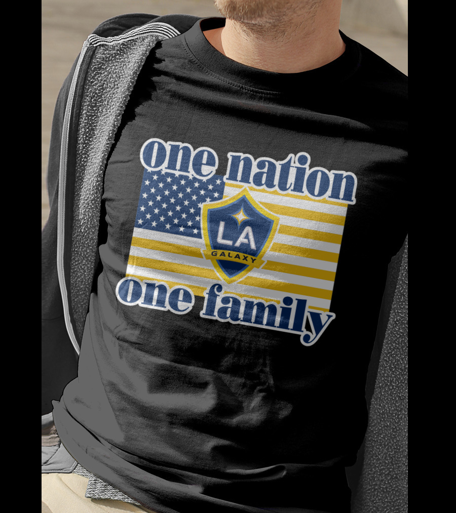 One Nation One Family La Galaxy American Flag T-Shirt