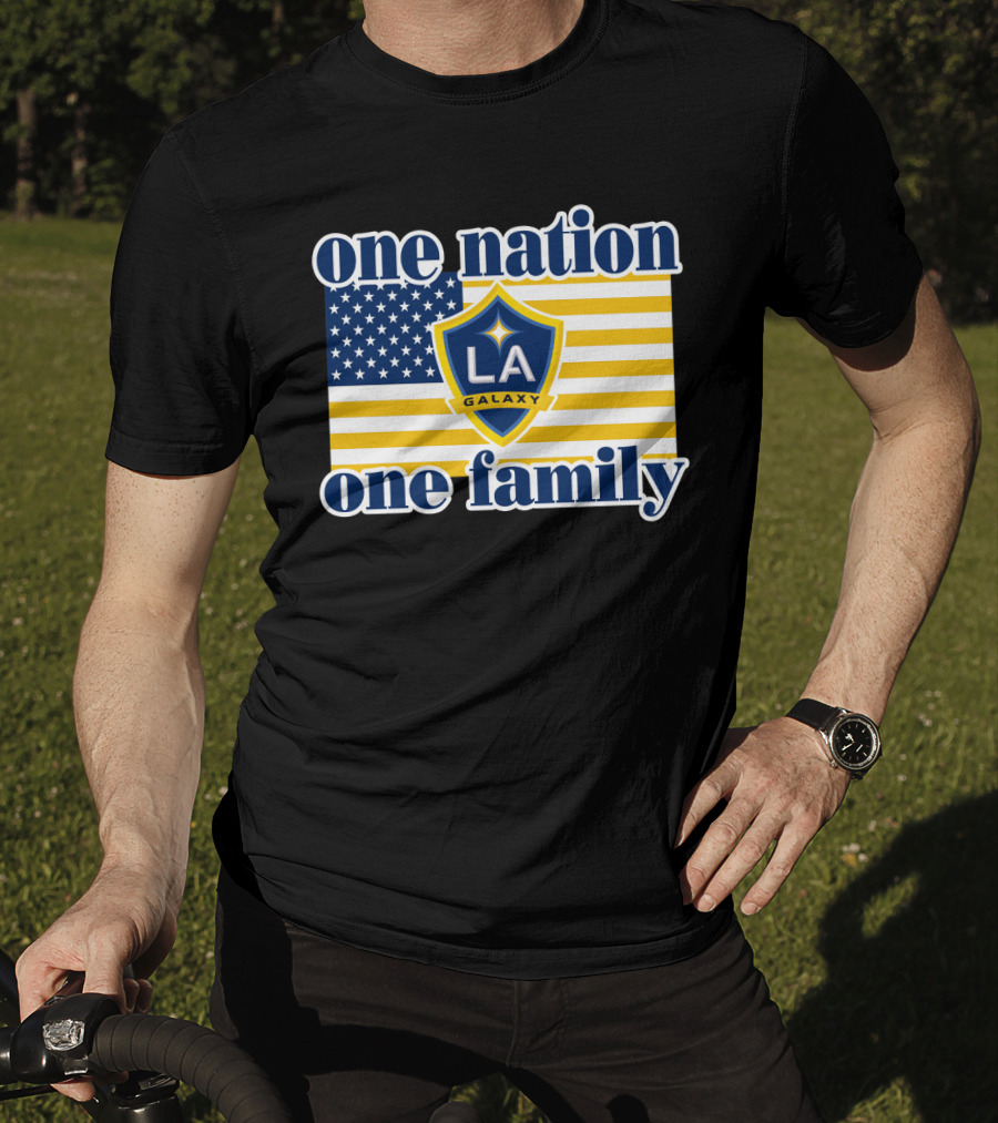 One Nation One Family La Galaxy American Flag T-Shirt