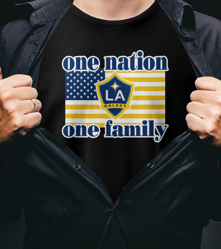 One Nation One Family La Galaxy American Flag T-Shirt