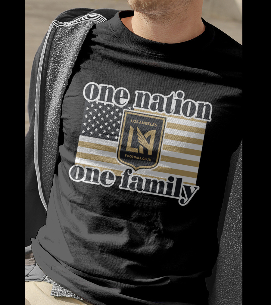 One Nation One Family Lafc American Flag 135 Los Angeles Fc T-Shirt