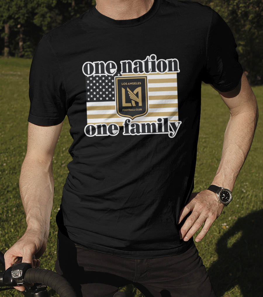 One Nation One Family Lafc American Flag 135 Los Angeles Fc T-Shirt