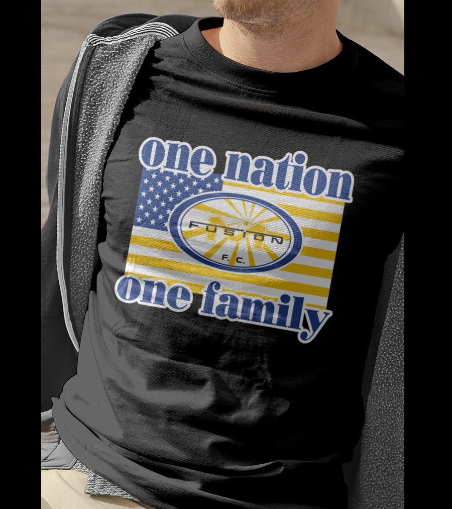 One Nation One Family Fusion F.c. Miami 137 American Flag T-Shirt