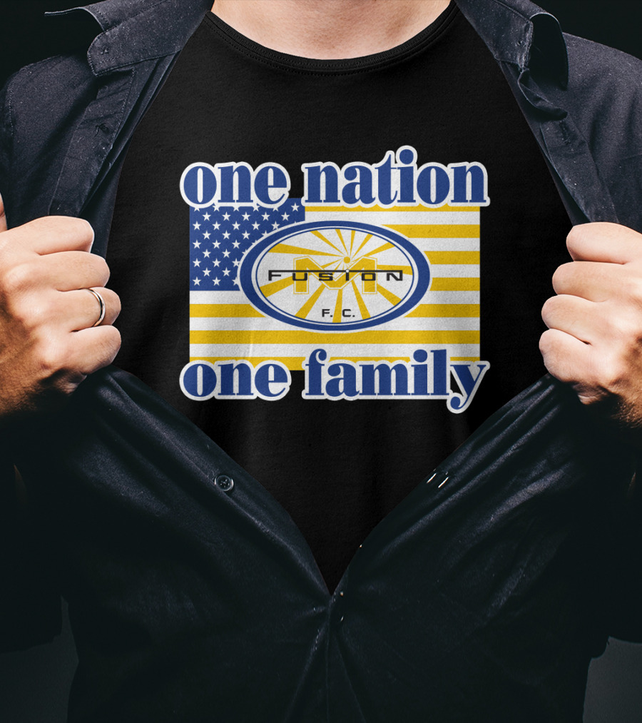 One Nation One Family Fusion F.c. Miami 137 American Flag T-Shirt