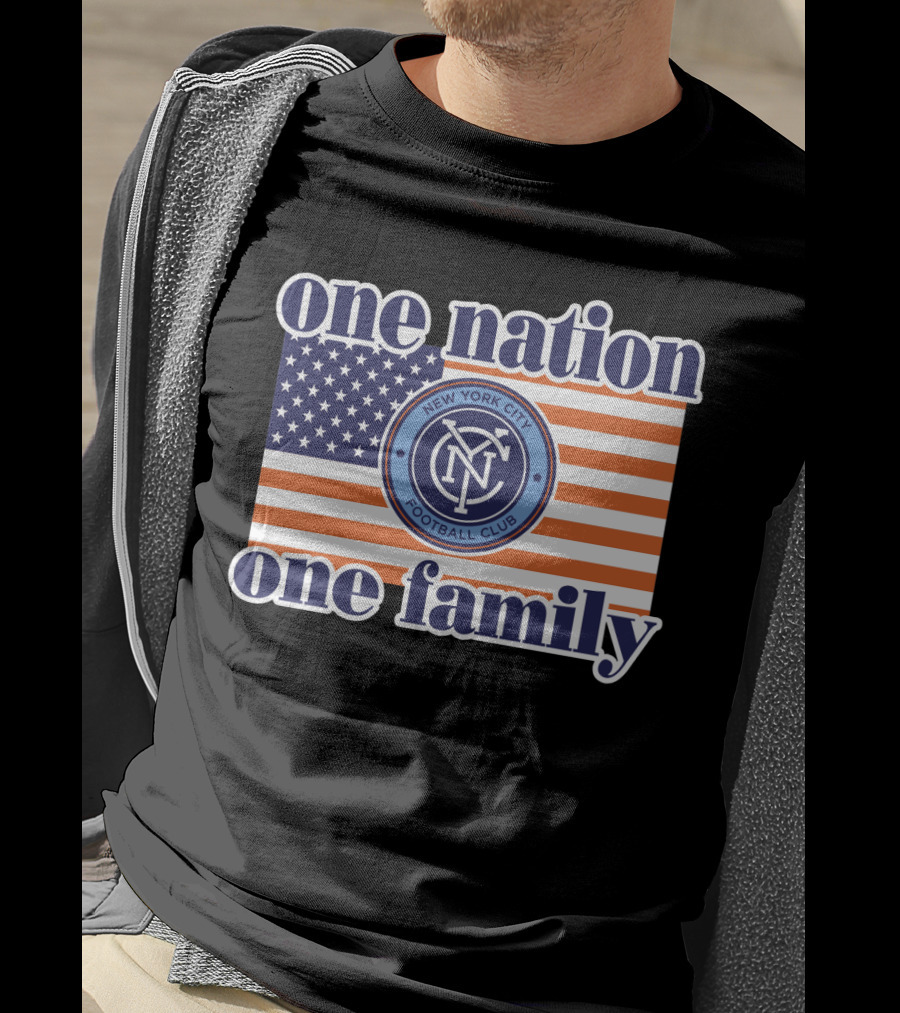 One Nation One Family New York City Football Club American Flag T-Shirt