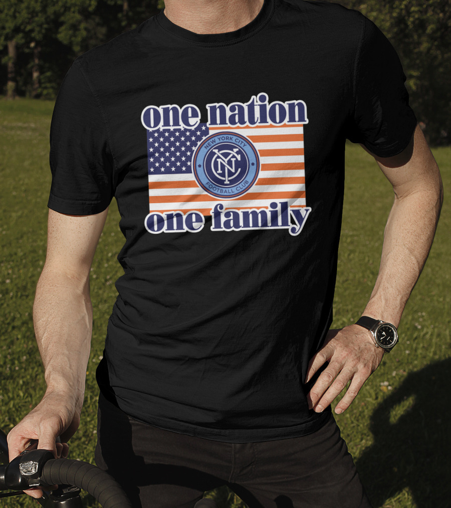 One Nation One Family New York City Football Club American Flag T-Shirt