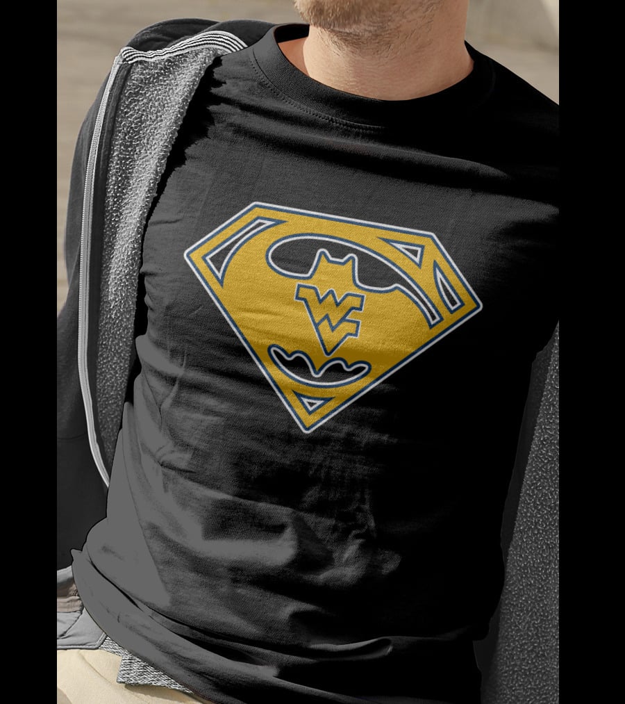 West Virginia Mountaineers Superman Batman T-Shirt