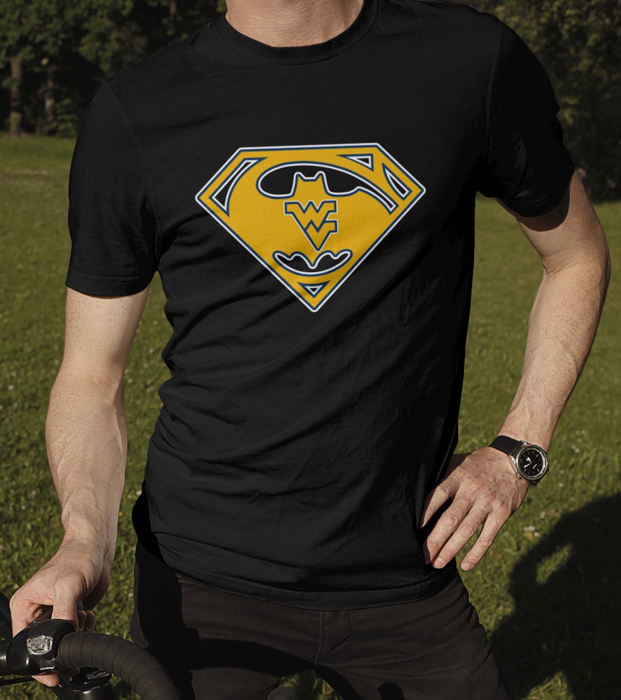 West Virginia Mountaineers Superman Batman T-Shirt
