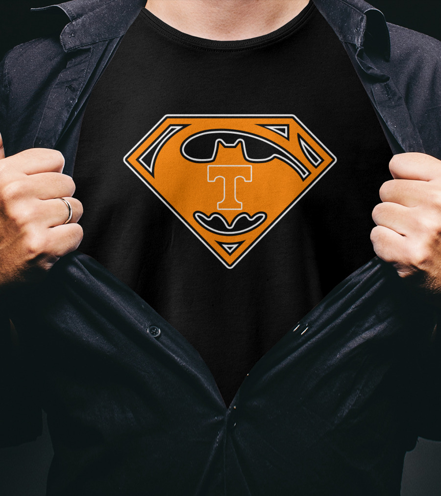 Tennessee Volunteers Superman Batman Logo Mashup T-Shirt