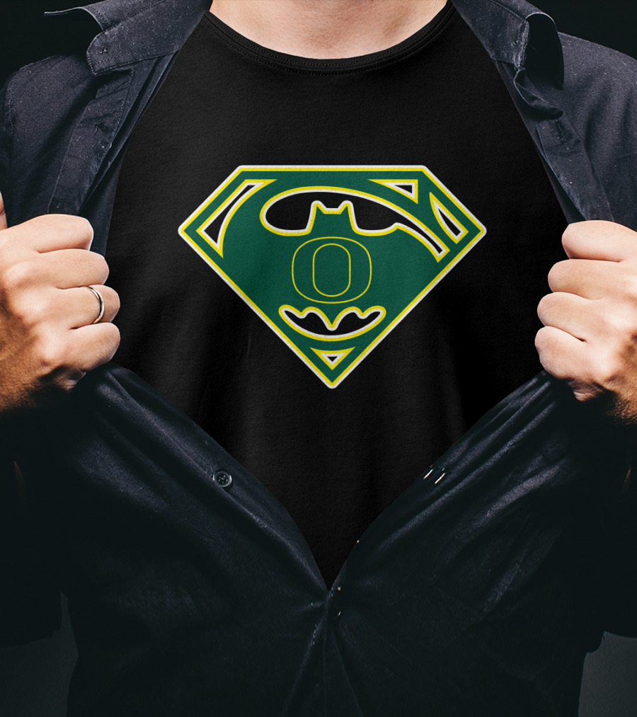 Oregon Ducks Batman Superman T-Shirt