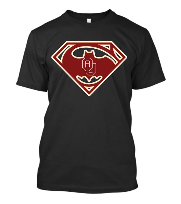 Ou Sooners Batman Superman Logo Mashup T-Shirt