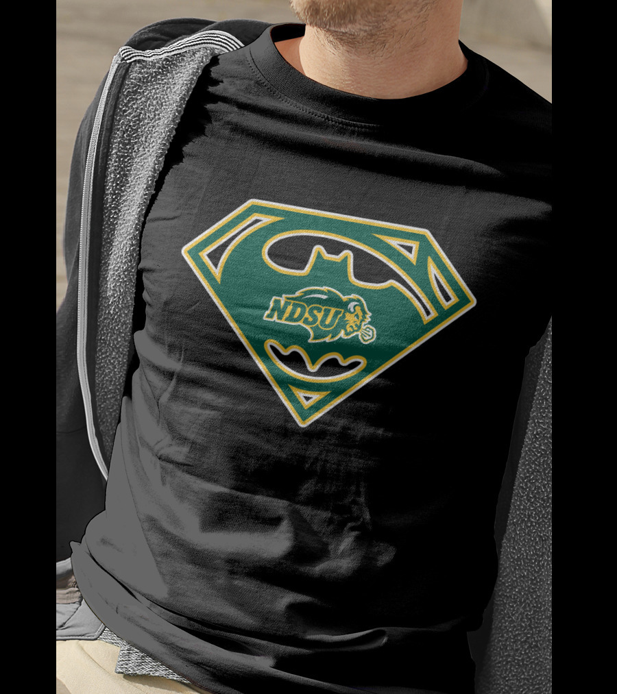 Ndsu North Dakota State Bison Batman Superman T-Shirt