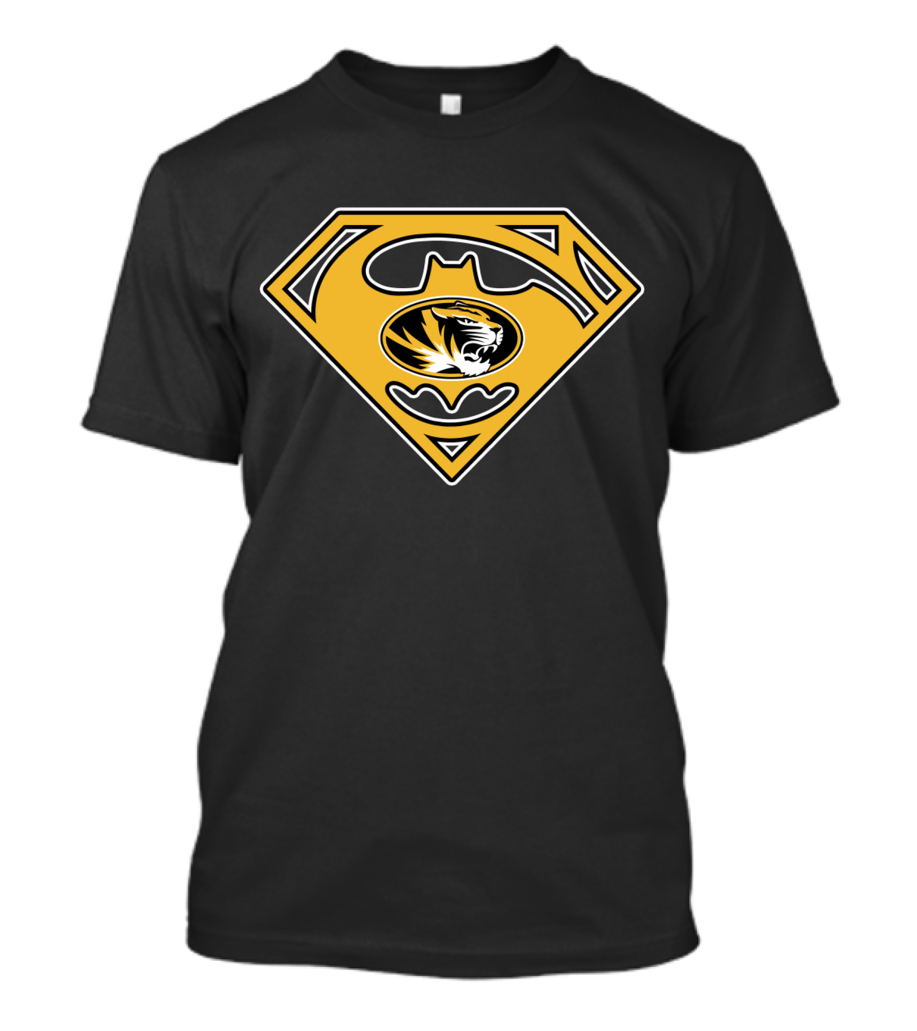 Missouri Tigers Logo With Superhero T-Shirt