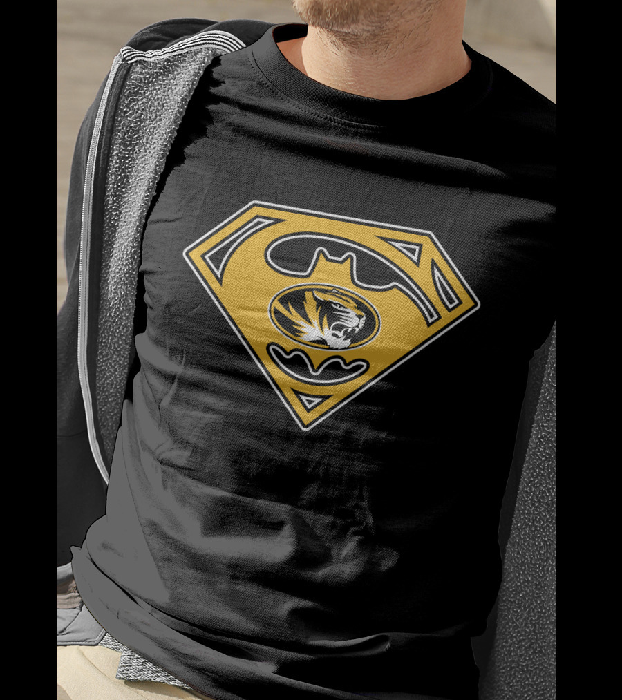 Missouri Tigers Logo With Superhero T-Shirt