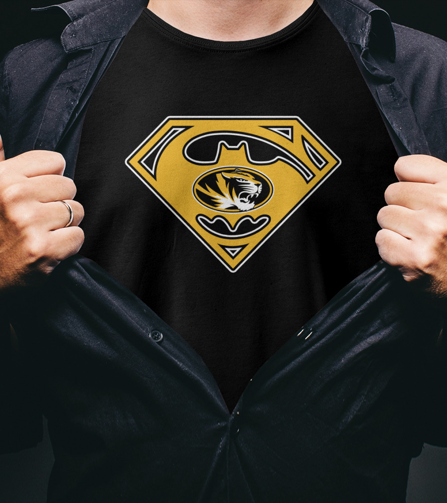 Missouri Tigers Logo With Superhero T-Shirt