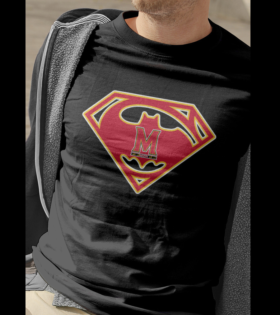 Maryland Terrapins Superman Batman T-Shirt
