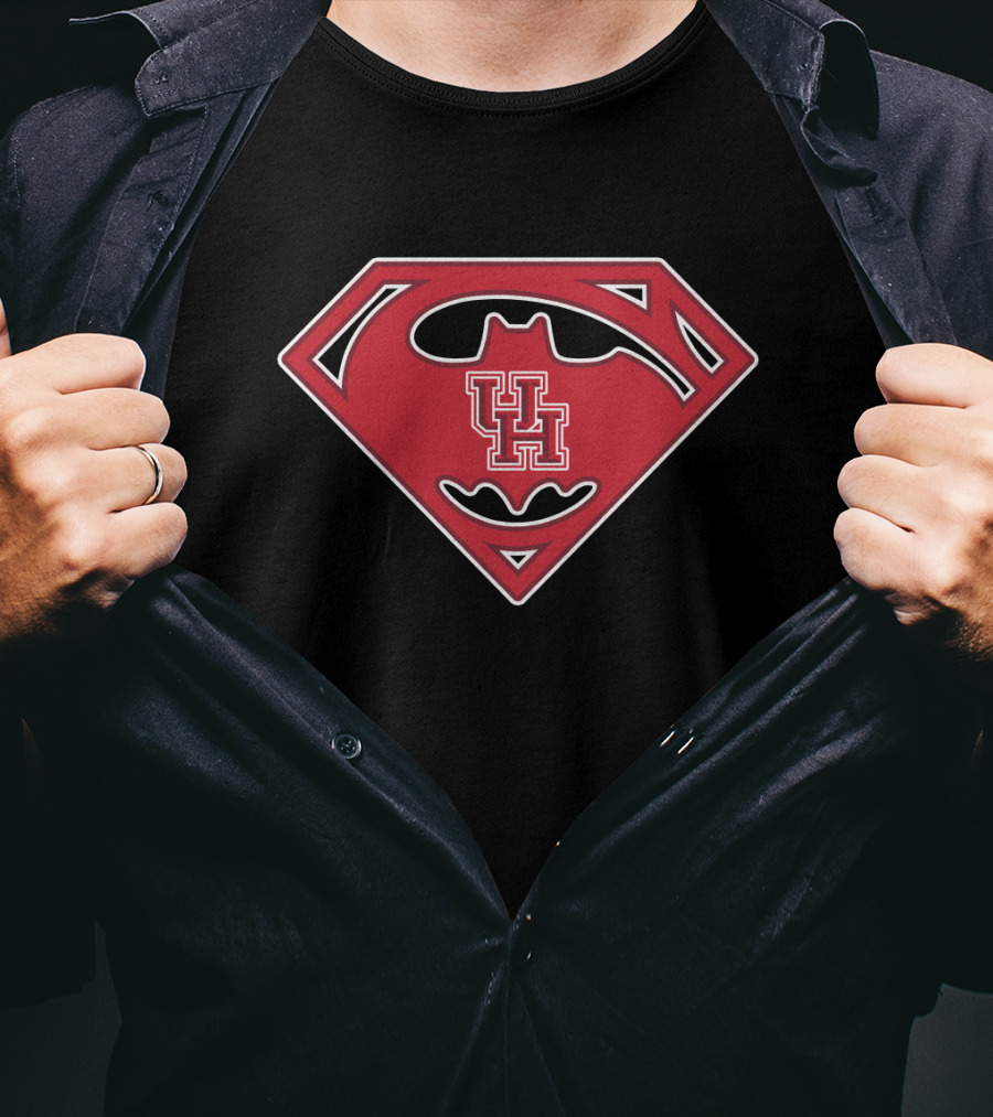 Batman Superman Mashup Uh Cougars T-Shirt