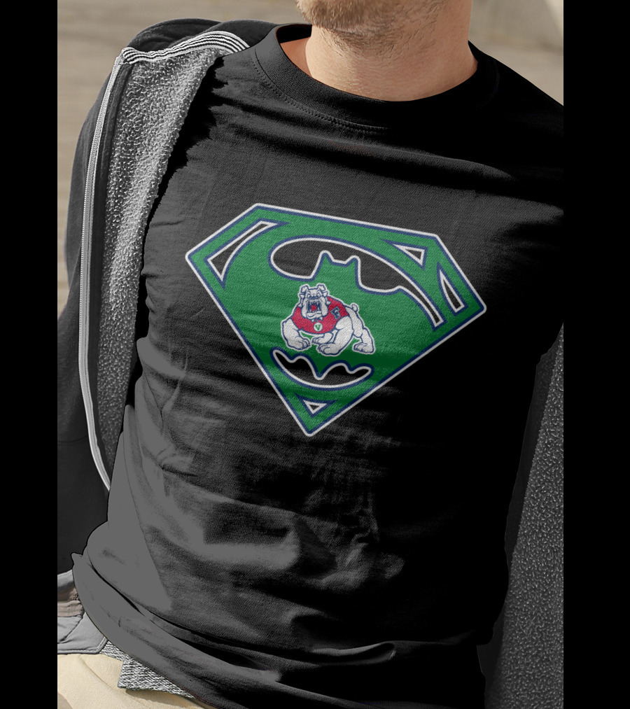 Fresno State Bulldogs Superman Batman T-Shirt