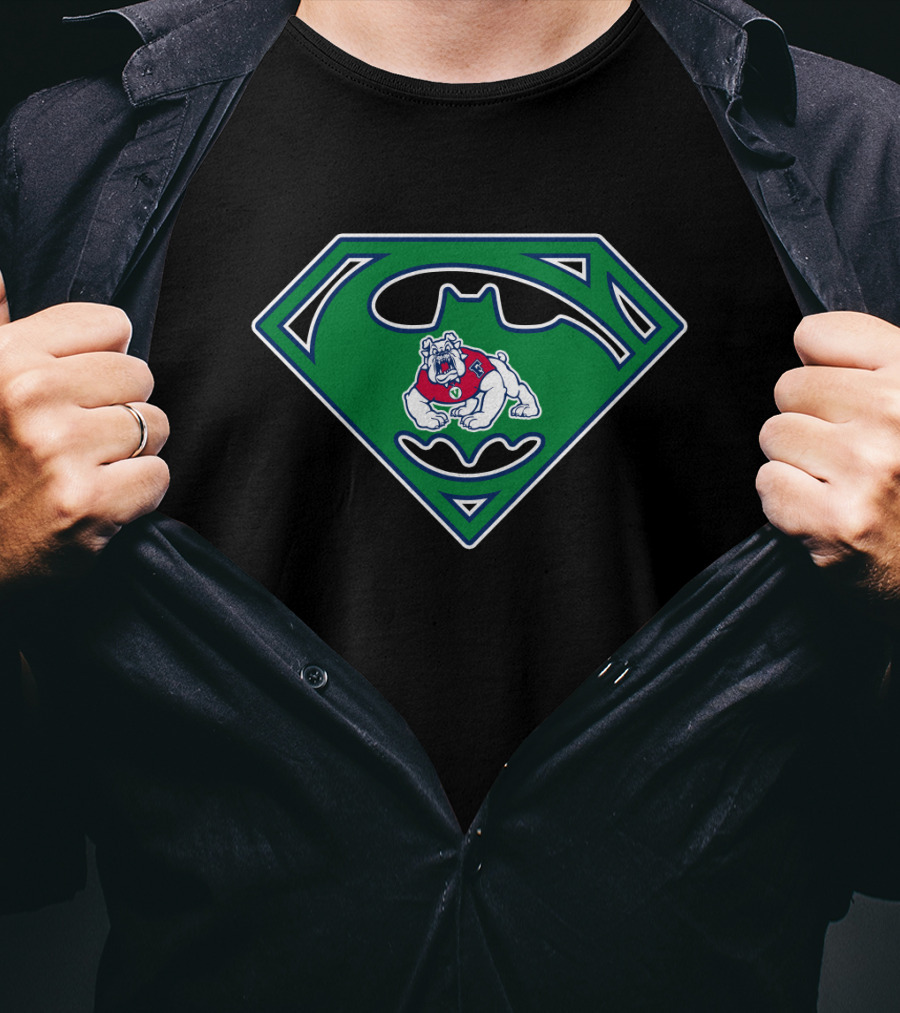 Fresno State Bulldogs Superman Batman T-Shirt