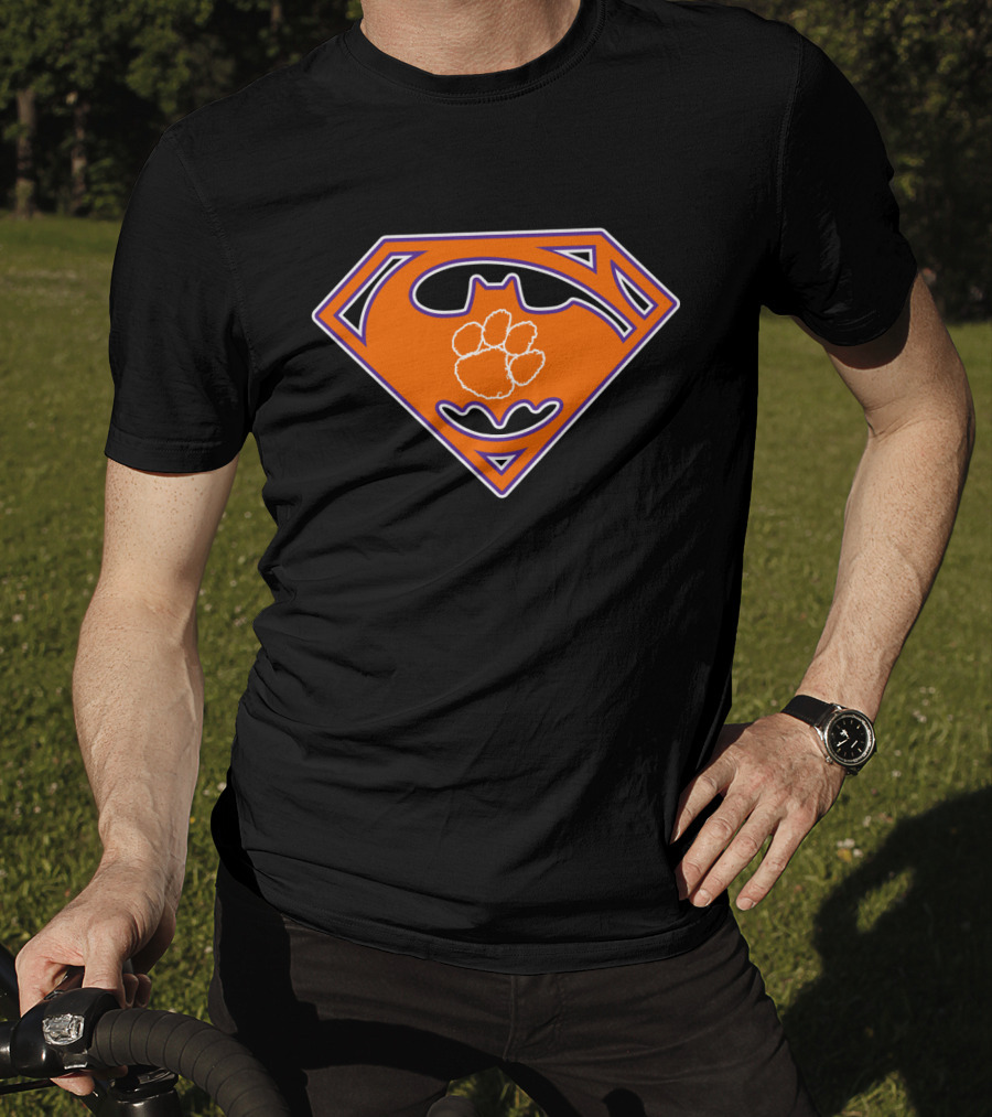 Clemson Tigers Superman Batman T-Shirt
