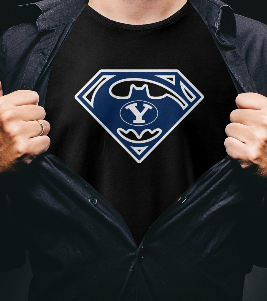 Byu Cougars 88 Superhero Logo Fusion T-Shirt
