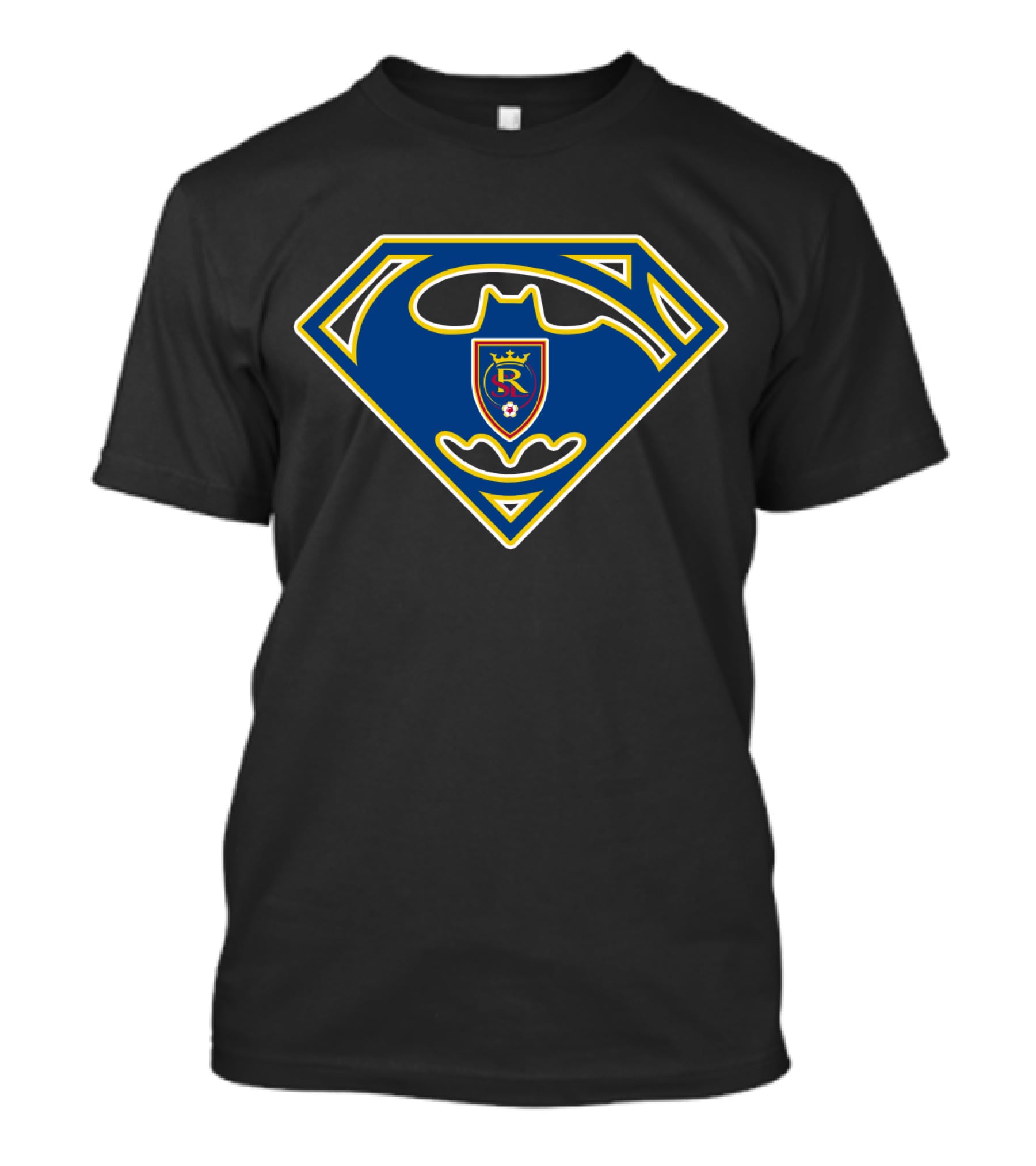 Real Salt Lake Batman Superman Logo Badge T-Shirt