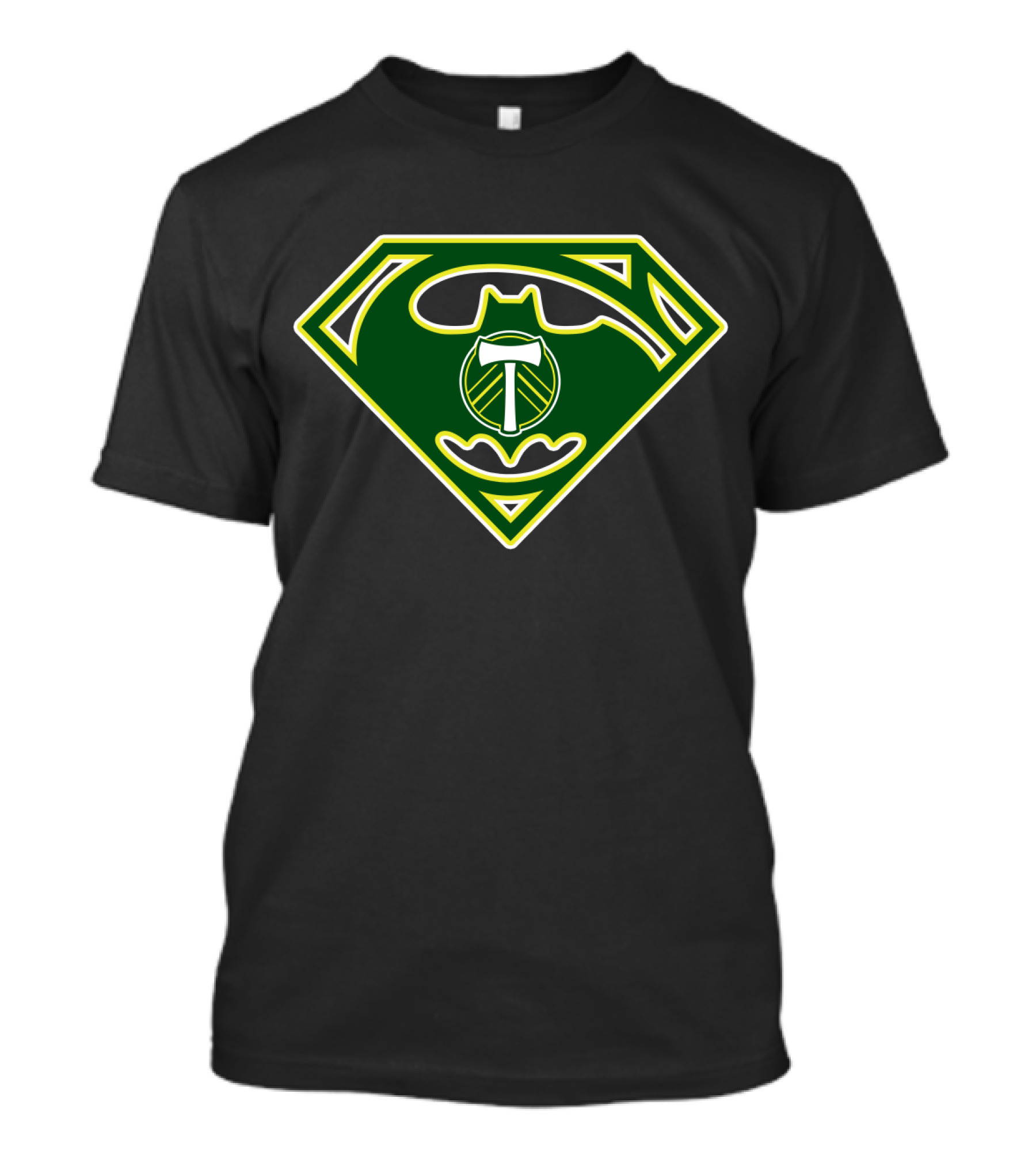Portland Timbers Batman Superman Logo Combination T-Shirt
