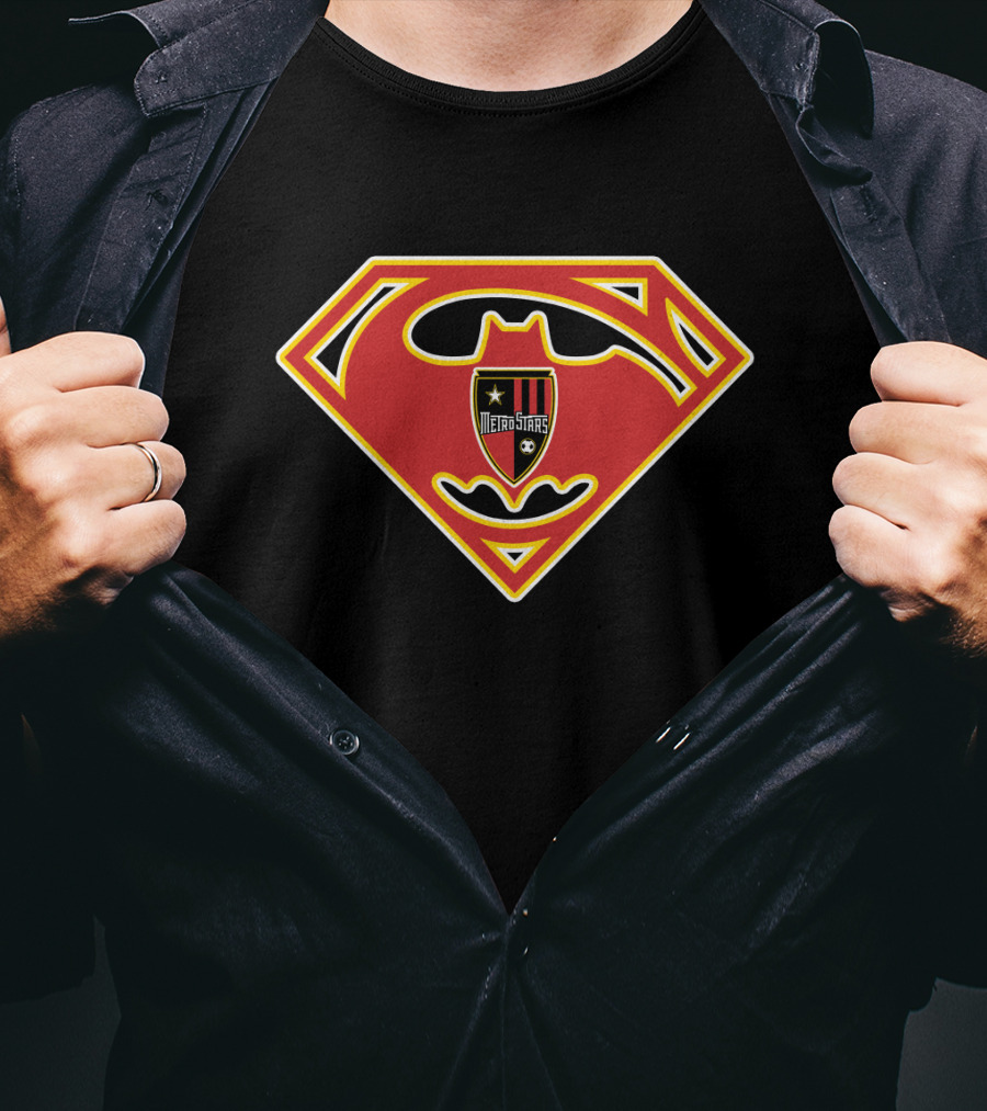 Metrostars 118 Logo Superman Batman Crossover Symbol T-Shirt