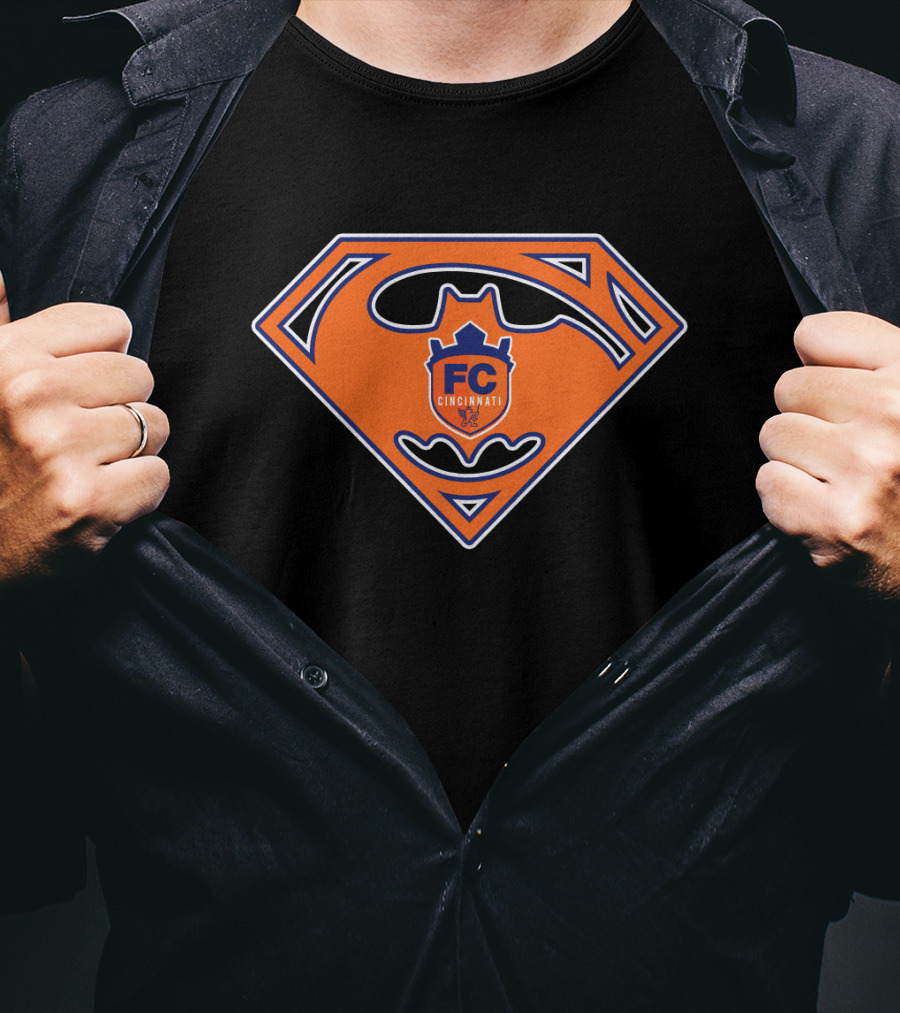 Fc Cincinnati 123 Shield In Superhero T-Shirt