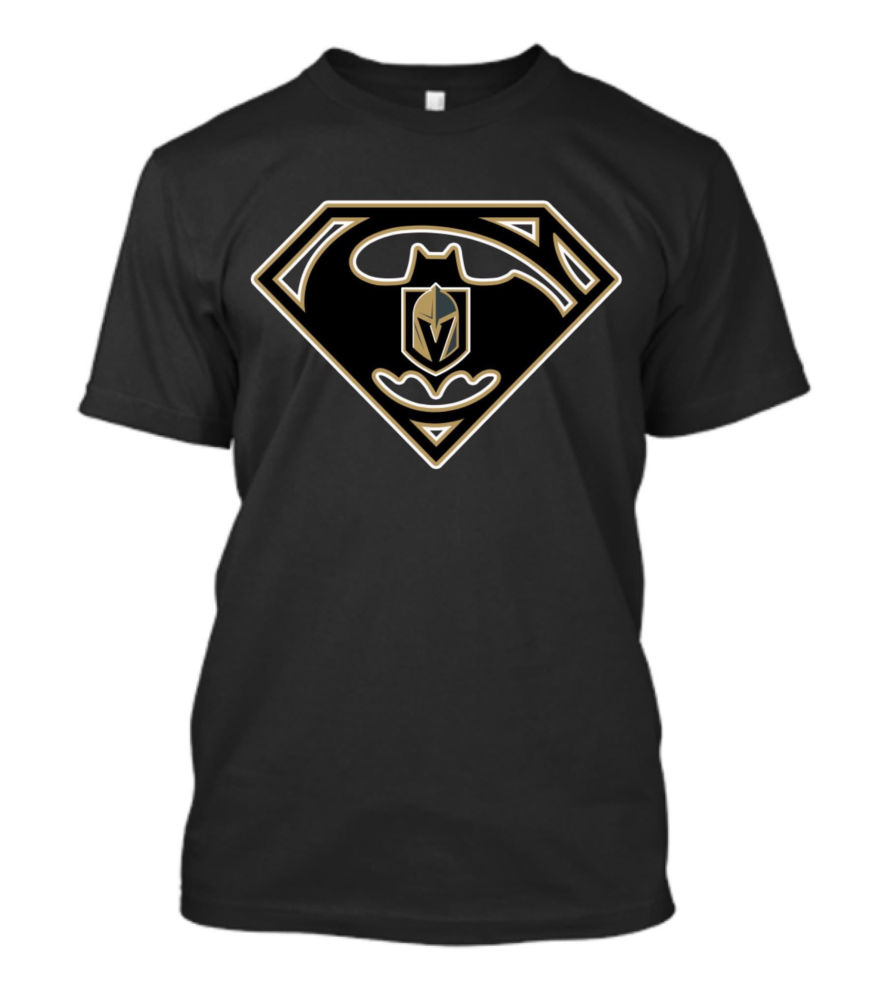 Batman Superman Vegas Golden Knights Logo Mashup T-Shirt