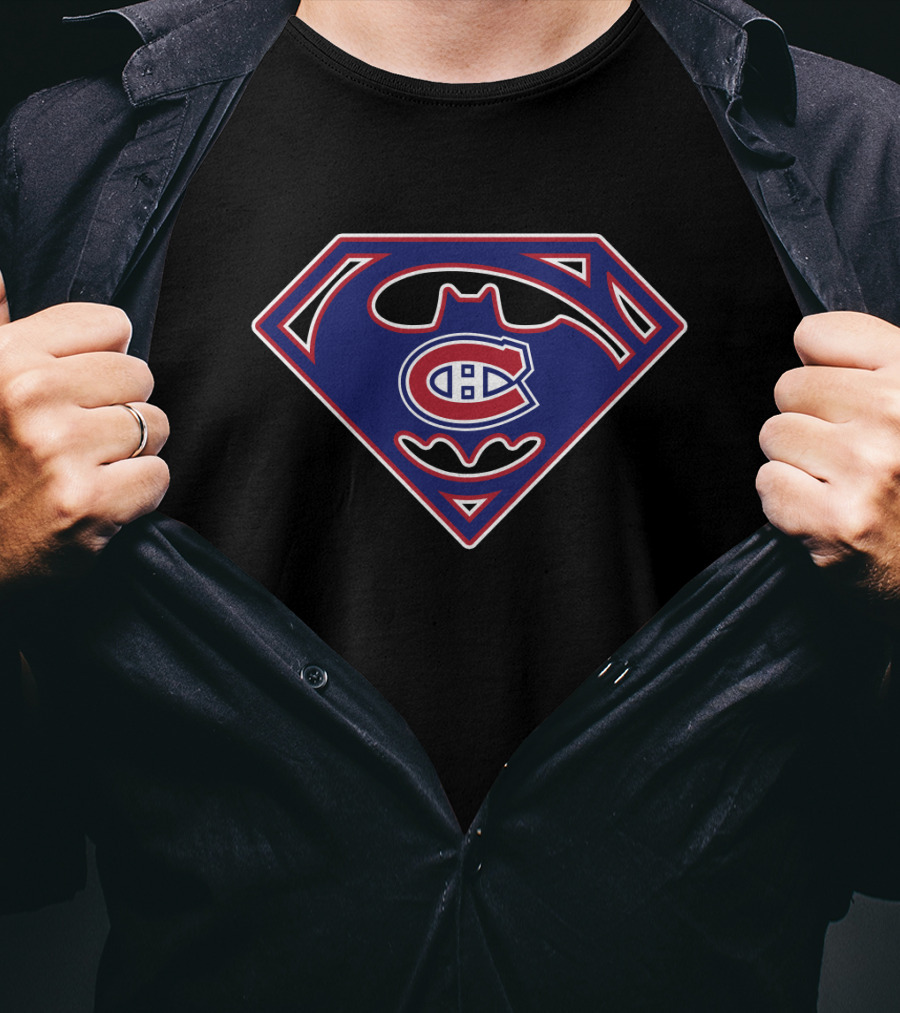 Montreal Canadiens Superman Batman Logo 145 T-Shirt