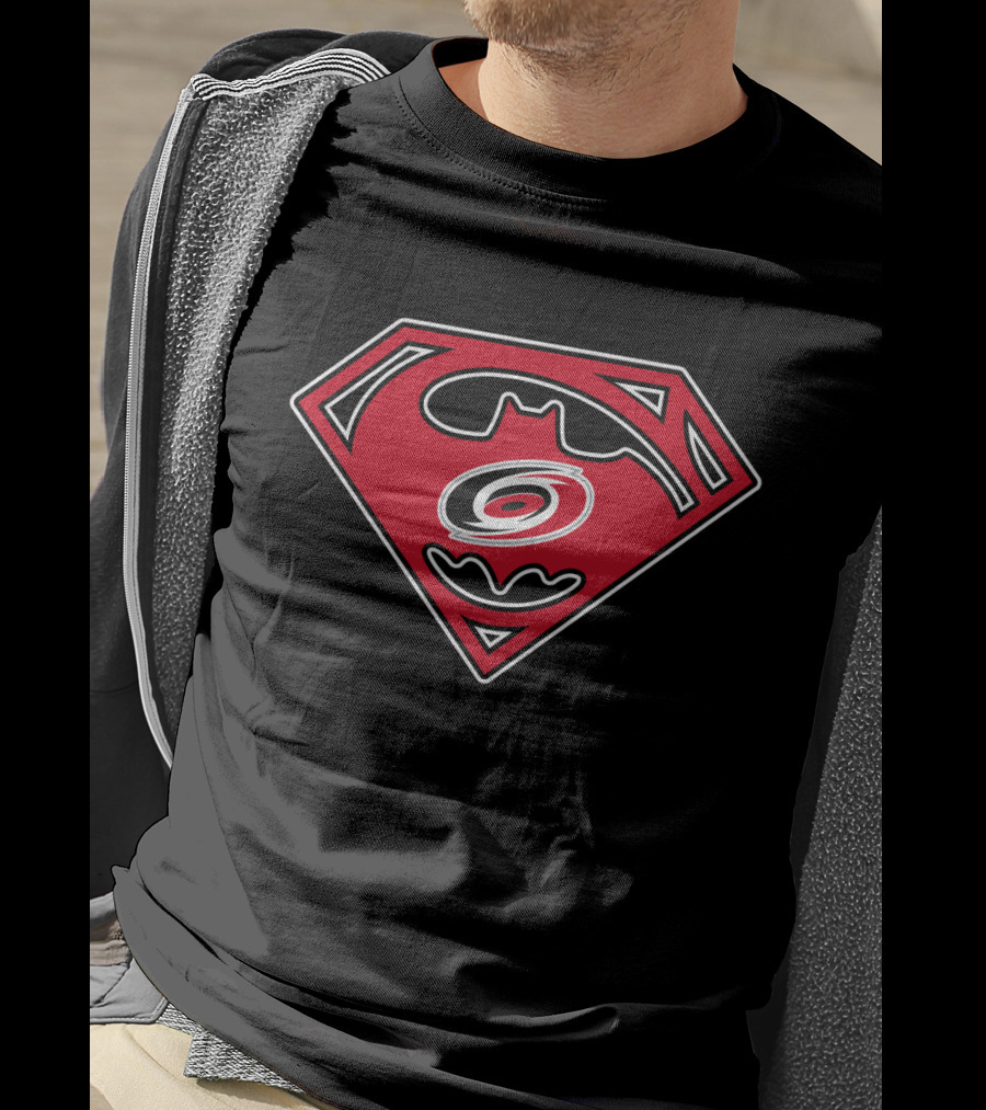 Bat Symbol Carolina Hurricanes Logo Superhero T-Shirt